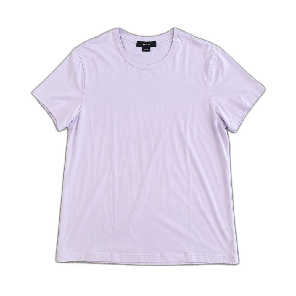 Vince Women’s XL Lavender Cotton T-Shirt Made in USA Short Sleeve Tee